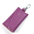 Wholesale Custom Multi Function Coin Purses Unisex Key Holder Case Genuine Leather Key chain Men's Wallet